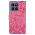 For Motorola Edge 60 Pro Embossed Floral Pattern Leather Phone Case(Rose Red) - 3