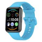 For Huawei Watch Fit 2 xDfind Quick Release Solid Color Silicone Watch Band(Sky Blue) - 1