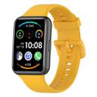 For Huawei Watch Fit 2 xDfind Quick Release Solid Color Silicone Watch Band(Yellow) - 1