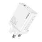 UK Plug WK WP-U64 45W Kinkong Flash Charge USB+Type-C Port Fast Charger - 1