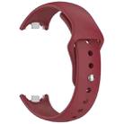 For Xiaomi Smart Band 10 / 9 / 8 xDfind Reverse Buckle Silicone Watch Band(Wine Red) - 3