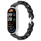 For Xiaomi Smart Band 10 / 9 / 8 xDfind Hollow Bracelet Silicone Watch Band(Black) - 1