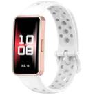 For Huawei Band 10 / 9 / 8 xDfind Hole Style Breathable Silicone Watch Band(White) - 1