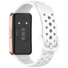 For Huawei Band 10 / 9 / 8 xDfind Hole Style Breathable Silicone Watch Band(White) - 2