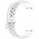 For Huawei Band 10 / 9 / 8 xDfind Hole Style Breathable Silicone Watch Band(White) - 3