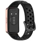 For Huawei Band 10 / 9 / 8 xDfind Hole Style Breathable Silicone Watch Band(Black) - 2