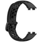 For Huawei Band 10 / 9 / 8 xDfind Hole Style Breathable Silicone Watch Band(Black) - 3