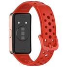 For Huawei Band 10 / 9 / 8 xDfind Hole Style Breathable Silicone Watch Band(Red) - 2