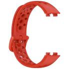 For Huawei Band 10 / 9 / 8 xDfind Hole Style Breathable Silicone Watch Band(Red) - 3