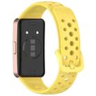 For Huawei Band 10 / 9 / 8 xDfind Hole Style Breathable Silicone Watch Band(Yellow) - 2