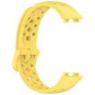 For Huawei Band 10 / 9 / 8 xDfind Hole Style Breathable Silicone Watch Band(Yellow) - 3