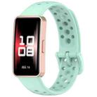 For Huawei Band 10 / 9 / 8 xDfind Hole Style Breathable Silicone Watch Band(Grey Green) - 1