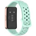 For Huawei Band 10 / 9 / 8 xDfind Hole Style Breathable Silicone Watch Band(Grey Green) - 2