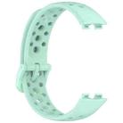 For Huawei Band 10 / 9 / 8 xDfind Hole Style Breathable Silicone Watch Band(Grey Green) - 3