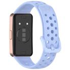 For Huawei Band 10 / 9 / 8 xDfind Hole Style Breathable Silicone Watch Band(Chrysanthemum Blue) - 2