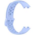 For Huawei Band 10 / 9 / 8 xDfind Hole Style Breathable Silicone Watch Band(Chrysanthemum Blue) - 3