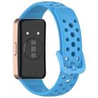 For Huawei Band 10 / 9 / 8 xDfind Hole Style Breathable Silicone Watch Band(Sky Blue) - 2