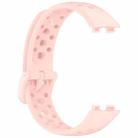 For Huawei Band 10 / 9 / 8 xDfind Hole Style Breathable Silicone Watch Band(Pink) - 3