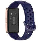 For Huawei Band 10 / 9 / 8 xDfind Hole Style Breathable Silicone Watch Band(Dark Blue) - 2