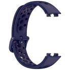 For Huawei Band 10 / 9 / 8 xDfind Hole Style Breathable Silicone Watch Band(Dark Blue) - 3