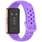 For Huawei Band 10 / 9 / 8 xDfind Hole Style Breathable Silicone Watch Band(Purple) - 2