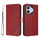 For Honor 400 Lite Global Litter Panda Embossing RFID Leather Phone Case with Lanyard(Wine Red) - 2