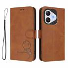 For Honor 400 Lite Global Litter Panda Embossing RFID Leather Phone Case with Lanyard(Brown) - 2