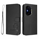 For Honor 400 Global 156.5mm Litter Panda Embossing RFID Leather Phone Case with Lanyard(Black) - 2