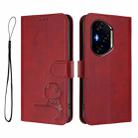 For Honor 400 Global 156.5mm Litter Panda Embossing RFID Leather Phone Case with Lanyard(Wine Red) - 2
