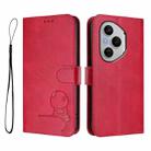 For Honor 400 Pro Global 160.8mm Litter Panda Embossing RFID Leather Phone Case with Lanyard(Rose Red) - 2