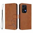 For Honor 200 Lite Global Litter Panda Embossing RFID Leather Phone Case with Lanyard(Brown) - 2