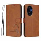 For Honor 200 Litter Panda Embossing RFID Leather Phone Case with Lanyard(Brown) - 2