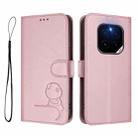For Honor GT Pro Litter Panda Embossing RFID Leather Phone Case with Lanyard(Pink) - 2