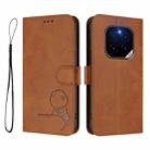 For Honor GT Pro Litter Panda Embossing RFID Leather Phone Case with Lanyard(Brown) - 2