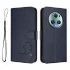 For Honor Magic5 Pro Litter Panda Embossing RFID Leather Phone Case with Lanyard(Blue) - 2