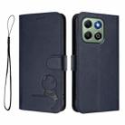For Honor X6b / X6a 4G Litter Panda Embossing RFID Leather Phone Case with Lanyard(Blue) - 2