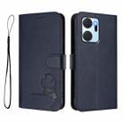 For Honor X7a / Play7T Litter Panda Embossing RFID Leather Phone Case with Lanyard(Blue) - 2