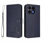 For Honor X8a 5G / X8 5G / X6 4G Litter Panda Embossing RFID Leather Phone Case with Lanyard(Blue) - 2