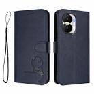 For Honor X40i Litter Panda Embossing RFID Leather Phone Case with Lanyard(Blue) - 2