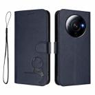 For Xiaomi 12S Ultra Litter Panda Embossing RFID Leather Phone Case with Lanyard(Blue) - 2