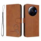 For Xiaomi 12S Ultra Litter Panda Embossing RFID Leather Phone Case with Lanyard(Brown) - 2