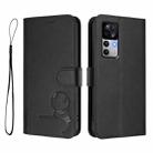 For Xiaomi 12T / 12T Pro Litter Panda Embossing RFID Leather Phone Case with Lanyard(Black) - 2