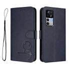 For Xiaomi 12T / 12T Pro Litter Panda Embossing RFID Leather Phone Case with Lanyard(Blue) - 2