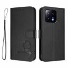 For Xiaomi 13 Litter Panda Embossing RFID Leather Phone Case with Lanyard(Black) - 2