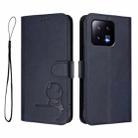 For Xiaomi 13 Litter Panda Embossing RFID Leather Phone Case with Lanyard(Blue) - 2