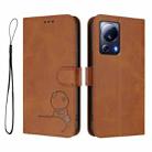 For Xiaomi 13 Lite / Civi 2 Litter Panda Embossing RFID Leather Phone Case with Lanyard(Brown) - 2