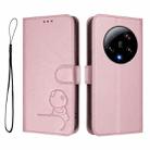 For Xiaomi 13 Ultra Litter Panda Embossing RFID Leather Phone Case with Lanyard(Pink) - 2