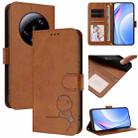 For Xiaomi 13 Ultra Litter Panda Embossing RFID Leather Phone Case with Lanyard(Brown) - 1