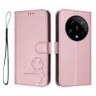 For Xiaomi 14 Ultra Litter Panda Embossing RFID Leather Phone Case with Lanyard(Pink) - 2