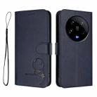 For Xiaomi 14 Ultra Litter Panda Embossing RFID Leather Phone Case with Lanyard(Blue) - 2